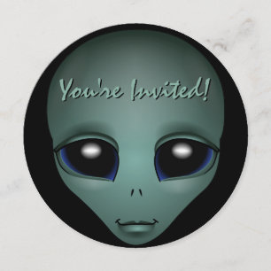 Invitations Aliens personnalisées Cute Alien Art R