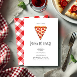 Invitations amusantes de la Pizza Engagement