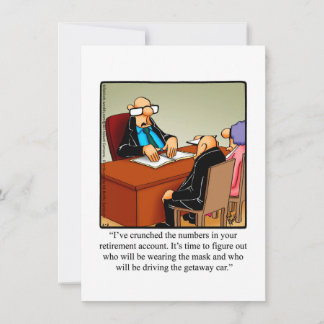Invitations amusantes de l'Humour de retraite