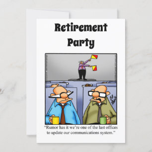 Invitations amusantes de l'Humour de retraite