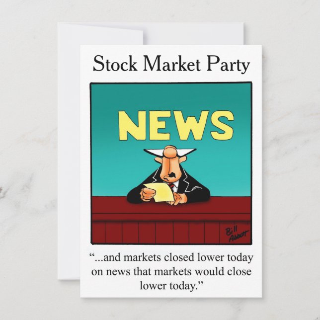 Invitations amusantes de Stock Market Party (Devant)