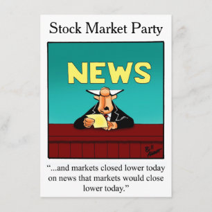 Invitations amusantes de Stock Market Party
