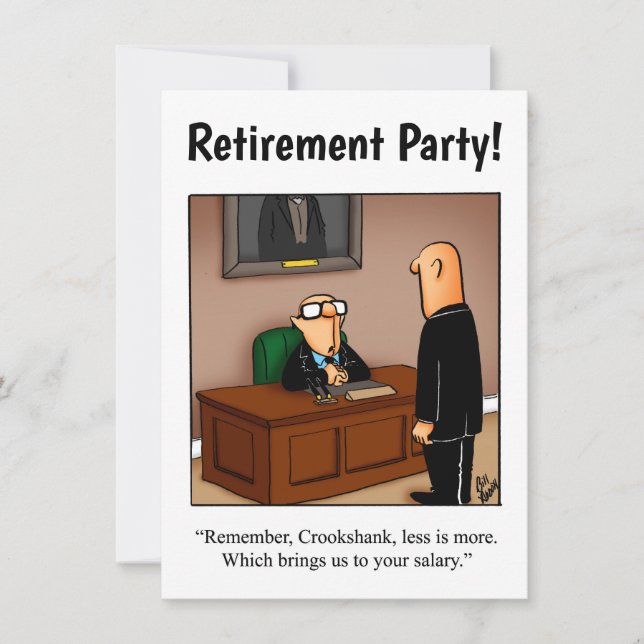 Invitations amusantes du parti de retraite (Devant)
