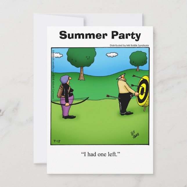 Invitations amusantes pour fêtes estivales (Devant)