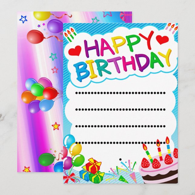 invitations and announcements for all your events (Devant / Derrière)