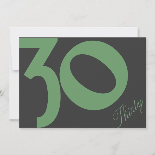 Invitations Anniversaires (30 Ans) (Devant)