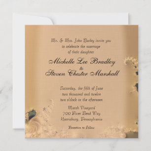Invitations Antique Gold Wedding