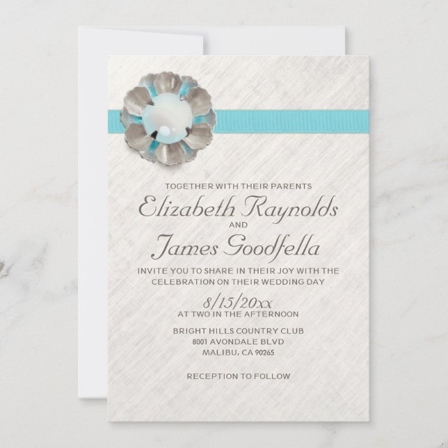 Invitations Antique Pearl Wedding (Devant)