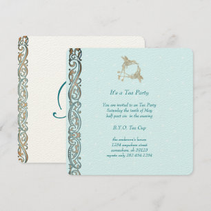 Invitations Art Nouveau Soirée Thé Colibri