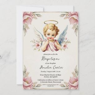 invitations au baptême d'ange