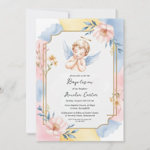 invitations au baptême d'ange
