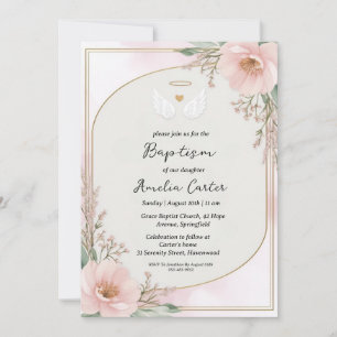 invitations au baptême d'ange