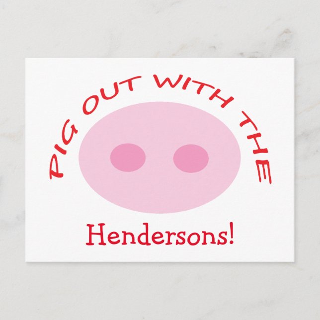 Invitations au barbecue de réunion de famille amus (Devant)