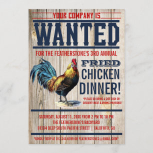Invitations au dîner de poulet frit