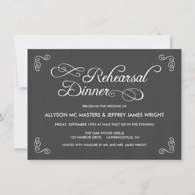 Invitations au dîner de répétition du tableau de b (Devant)