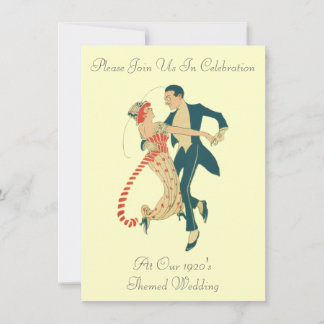 Invitations au mariage à thème des années 1920