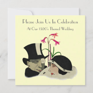 Invitations au mariage à thème des années 1920
