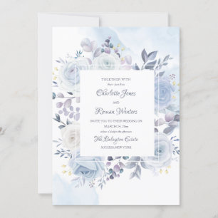 Invitations au mariage bleu de Mayflower