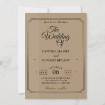 invitations au mariage campagnard occidental