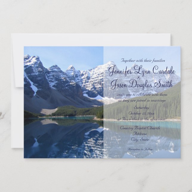 Invitations au Mariage campagnard Rocky Mountain L (Devant)