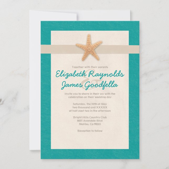 Invitations au mariage de destination de Country B (Devant)