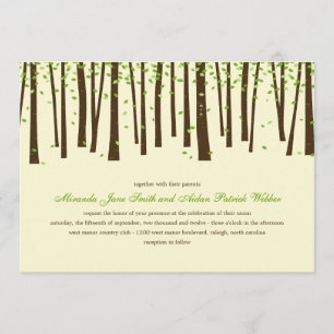 Invitations au mariage des arbres forestiers - Ver