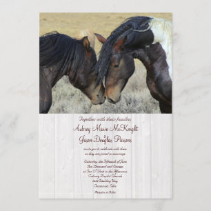 Invitations au mariage des Chevaux de Mustang