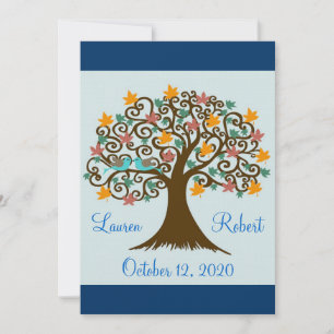 Invitations au mariage des Inséparables bleus de l