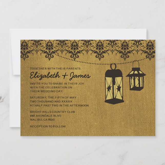 Invitations au mariage des Lanternes (Devant)