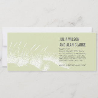 Invitations au mariage d'herbes de plage Vignoble