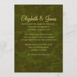 Invitations au mariage militaire moderne sur mesur