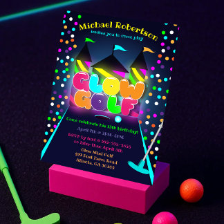 INVITATIONS AU PARTI DE GOLF GLOW