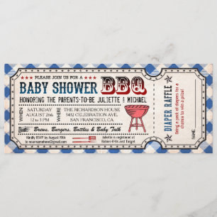 Invitations au rabais sur le Baby shower BBQ