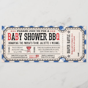 Invitations au rabais sur le Baby shower BBQ
