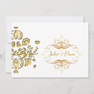Invitations aux damas d'or Faux