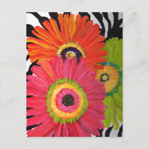 Invitations avec des podiums de Gerbera brillants