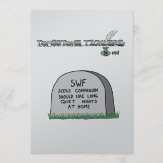 invitations avec le style de pierre tombale