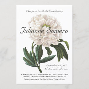 Invitations baby shower Botanique vintage