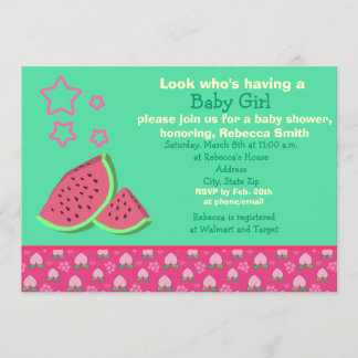 Invitations Baby shower de pastèque