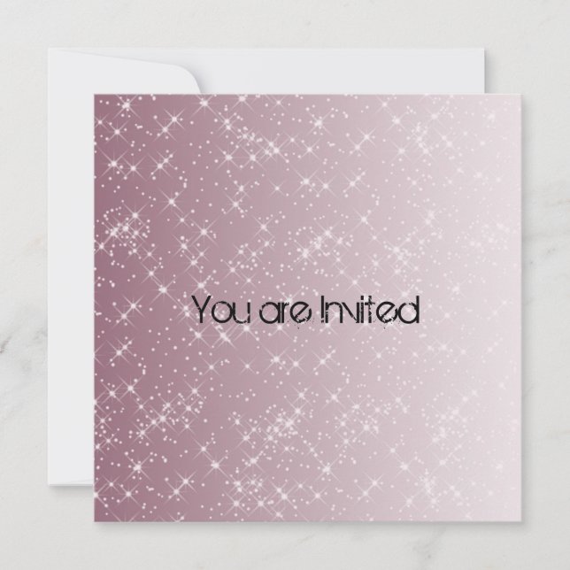 Invitations Baby shower rose Star (Devant)