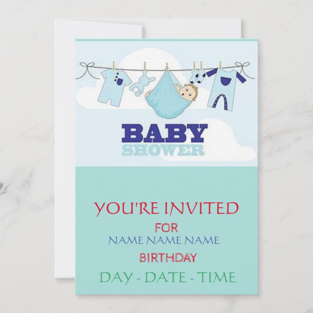 INVITATIONS baby showers (Devant)