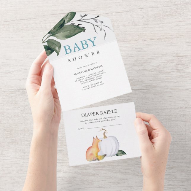 Invitations Baby showers de bois (Déchirure)