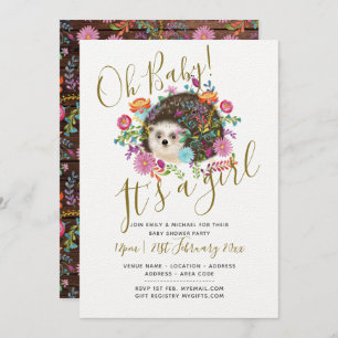 Invitations Baby showers de haies de bois - C'est 