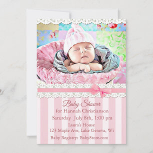 Invitations Baby showers de la fille