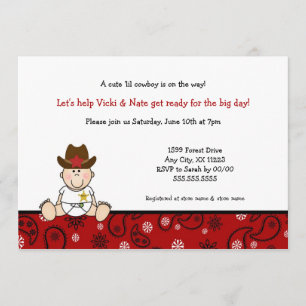 Invitations Baby showers de Little Cowboy