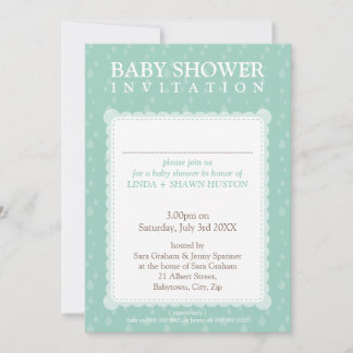 INVITATIONS baby showers :: gouttes de pluie 5P