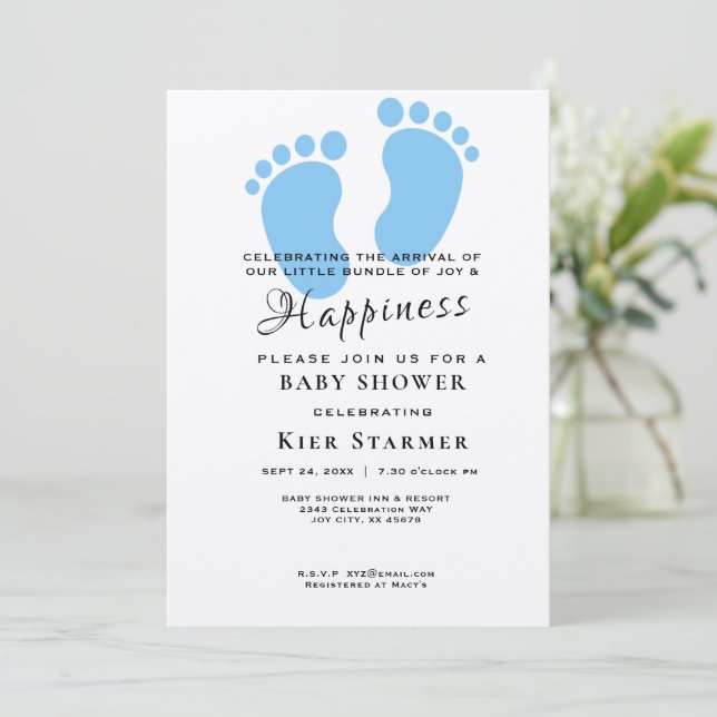 Invitations baby showers imprimables, Douche perso (Debout devant)