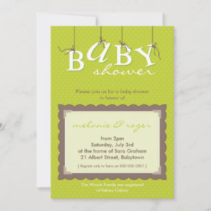 INVITATIONS BABY SHOWERS :: lettres majuscules 2P