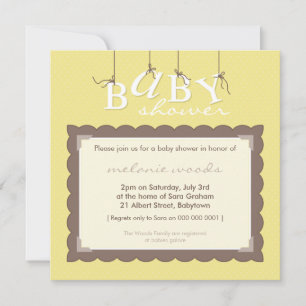 INVITATIONS BABY SHOWERS :: lettres majuscules 7SQ
