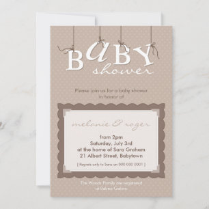 INVITATIONS baby showers :: lettres pour bébés 3P